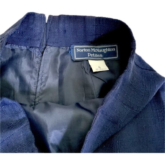 Lot 2 Vintage Pencil Skirt Green & Blue Size 6 & S - Knee-Length Back Slit Lined - Picture 11 of 16